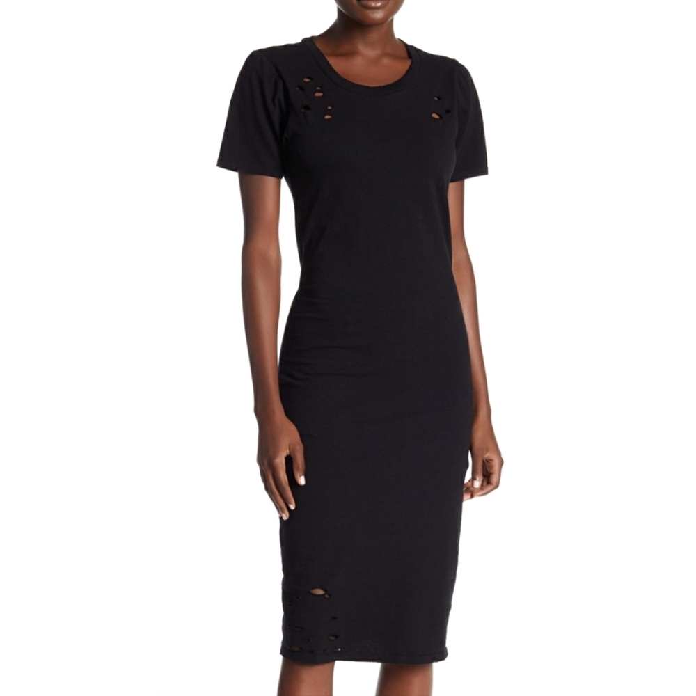 Abound | NWOT Cotton Distressed Midi Dress